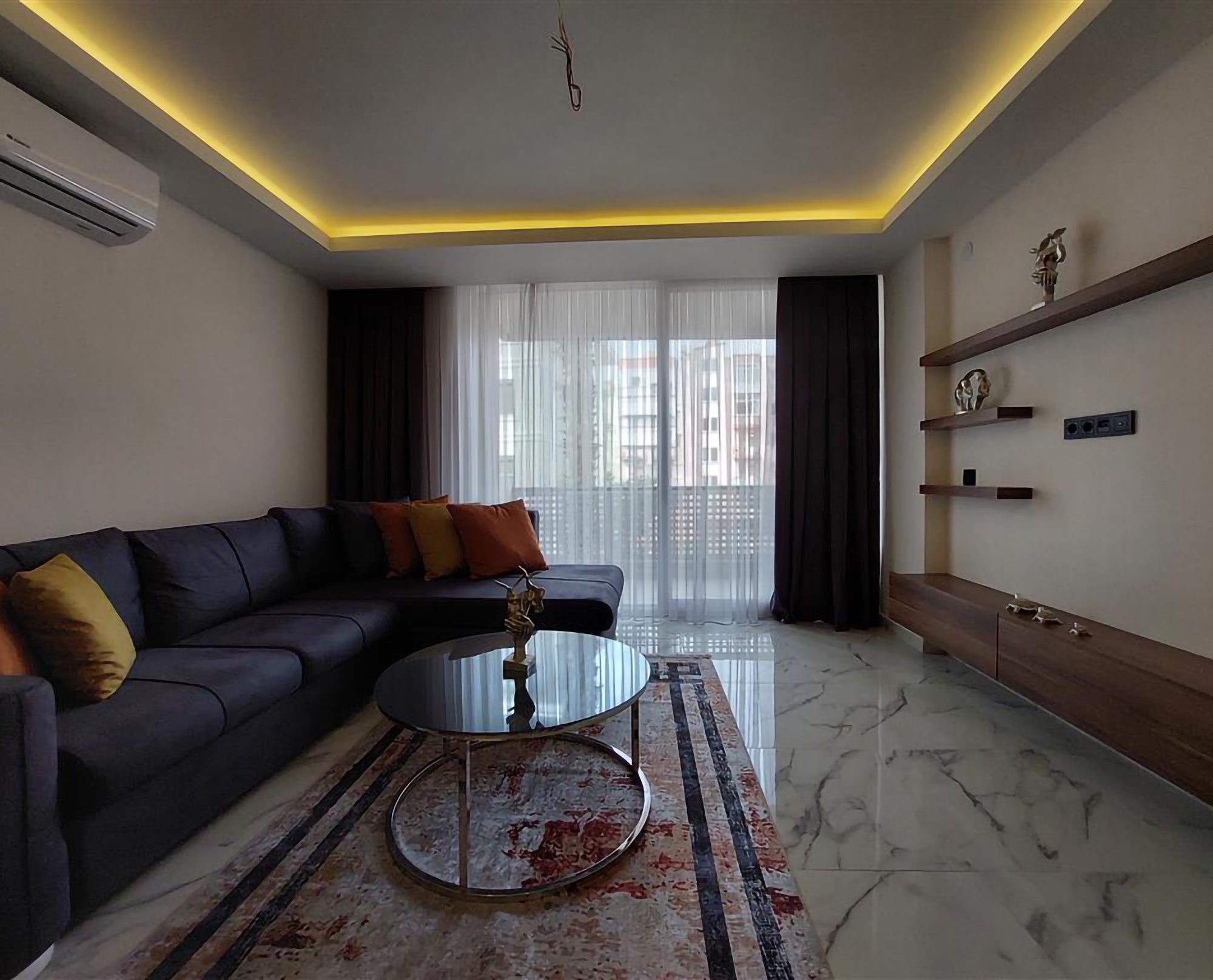 Modernes 1+1 Apartment mit Bergblick, Alanya Zentrum