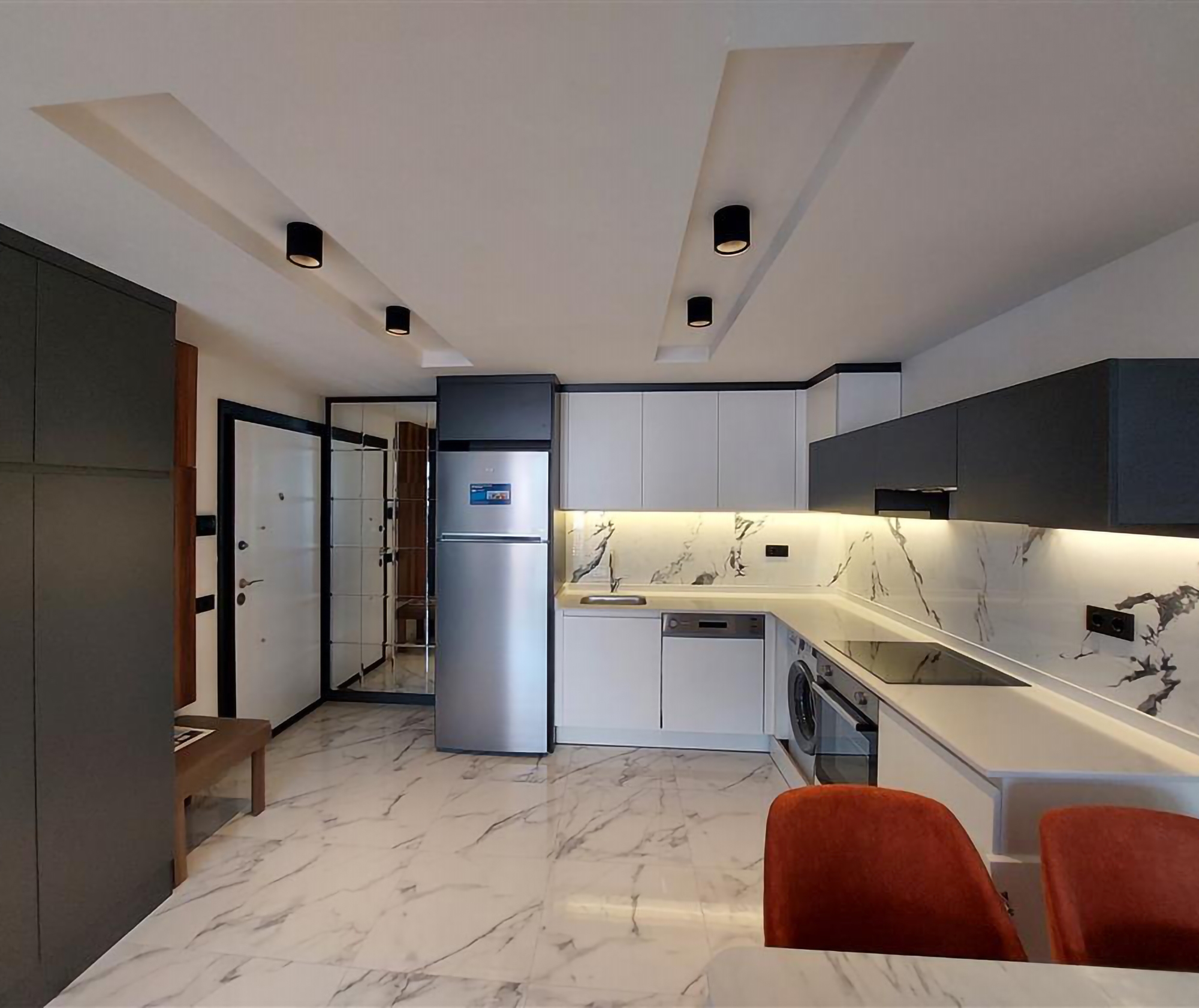 Modernes 1+1 Apartment mit Bergblick, Alanya Zentrum