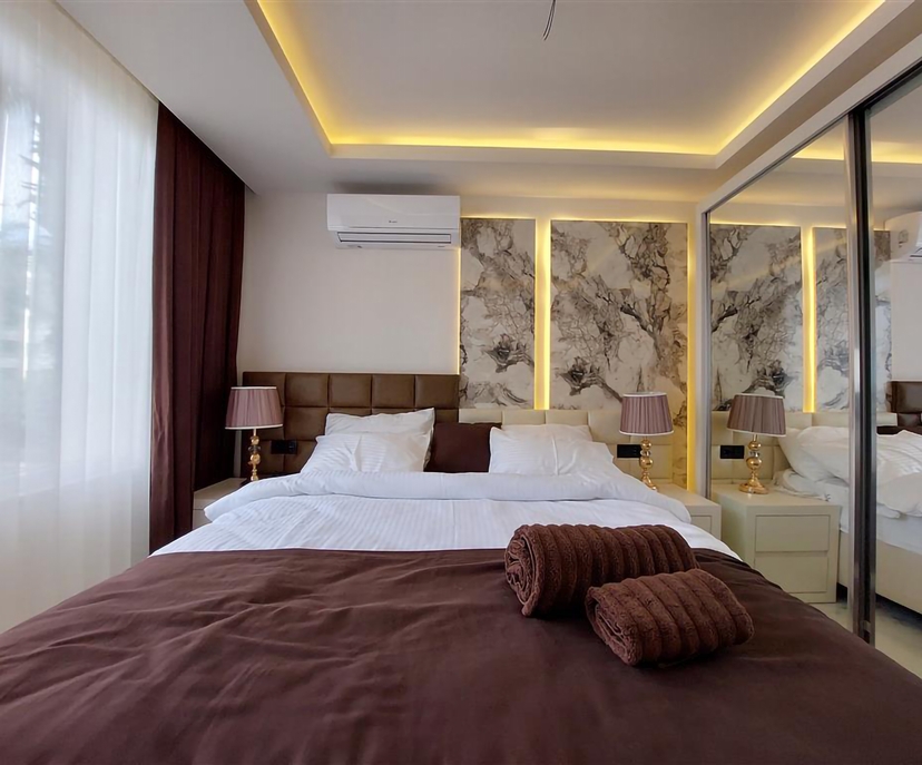 Modernes 1+1 Apartment mit Bergblick, Alanya Zentrum