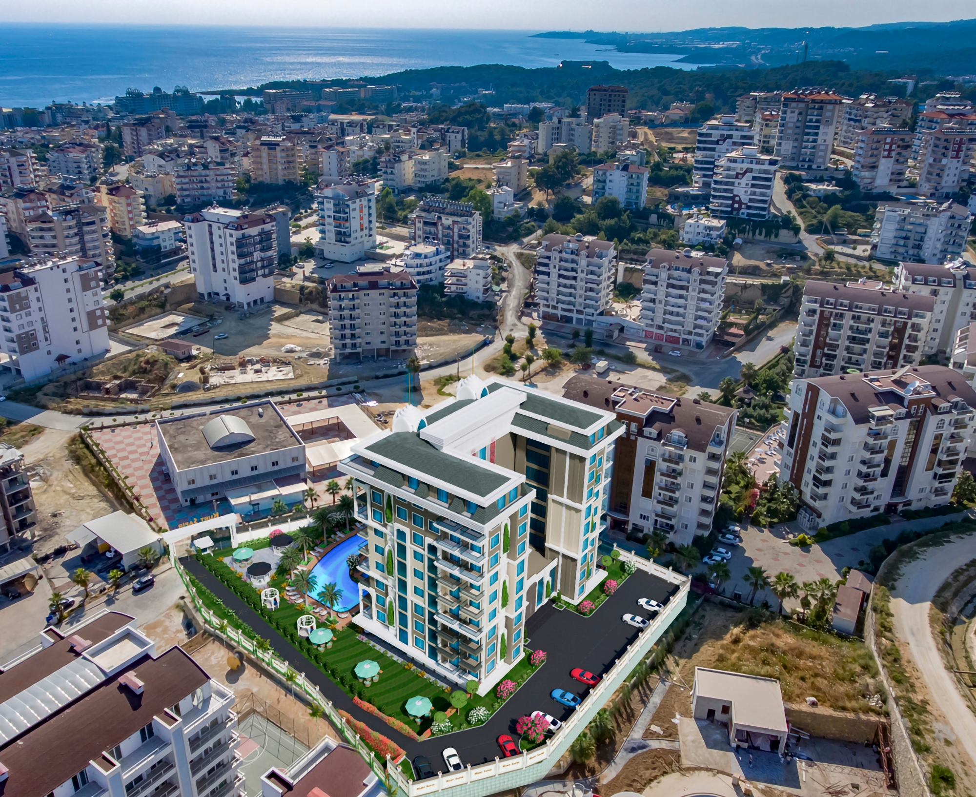 Luxury 1+1 Apartment with Sea and Mountain Views in Avsallar, Alanya