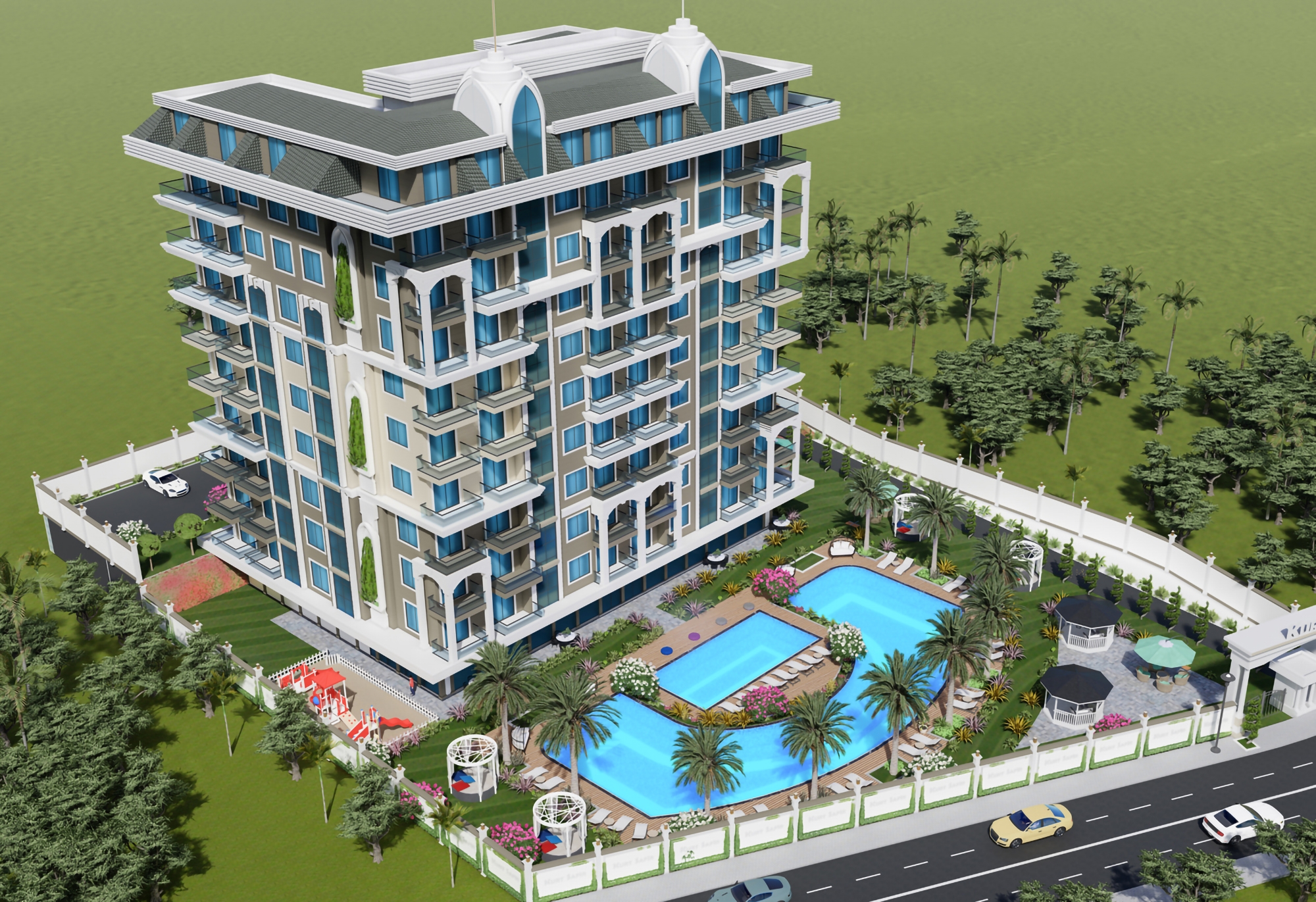Luxury 1+1 Apartment with Sea and Mountain Views in Avsallar, Alanya