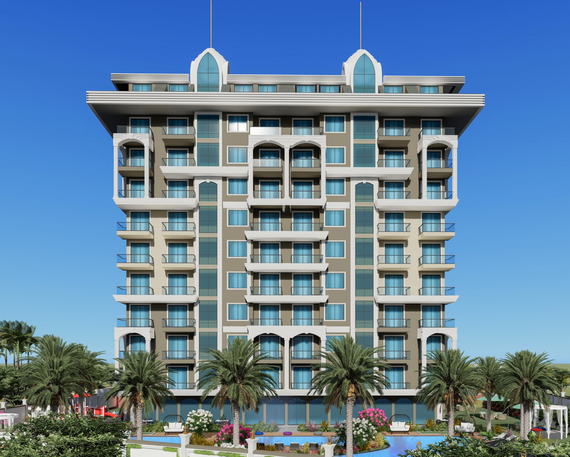 Luxury 1+1 Apartment with Sea and Mountain Views in Avsallar, Alanya