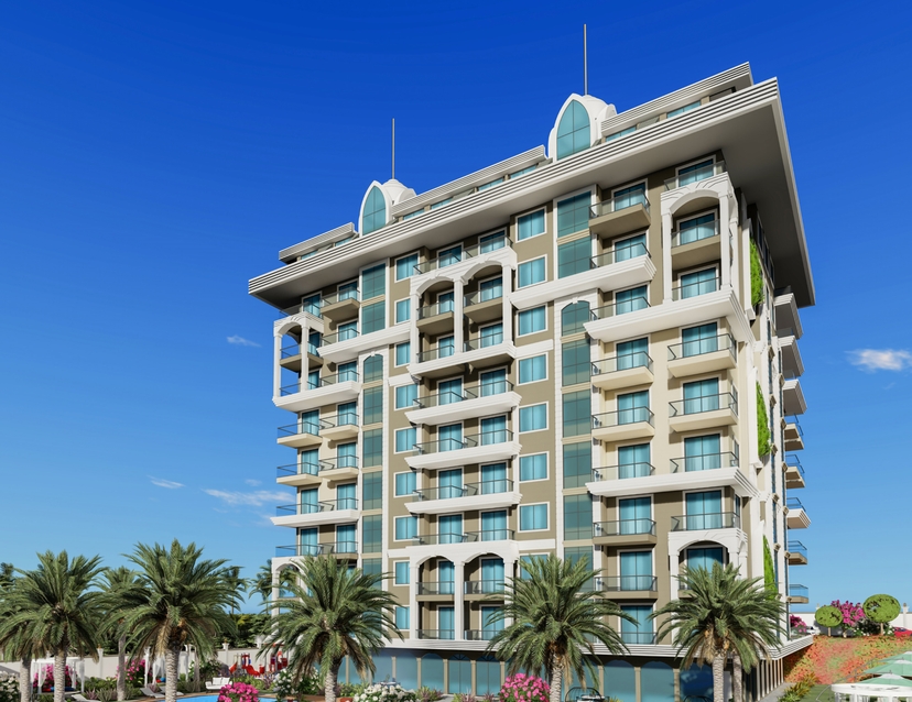 Luxury 1+1 Apartment with Sea and Mountain Views in Avsallar, Alanya