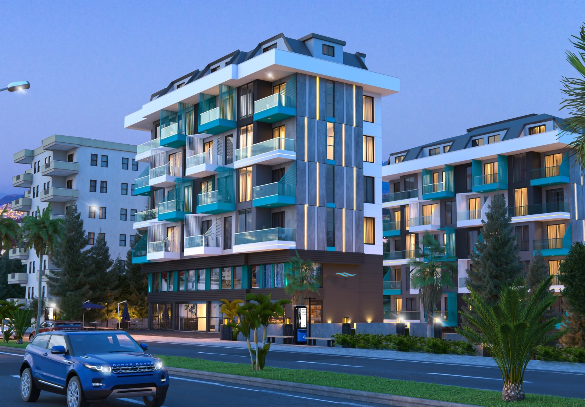 2+1 Wohnung mit Meerblick und Bergblick, Alanya Zentrum