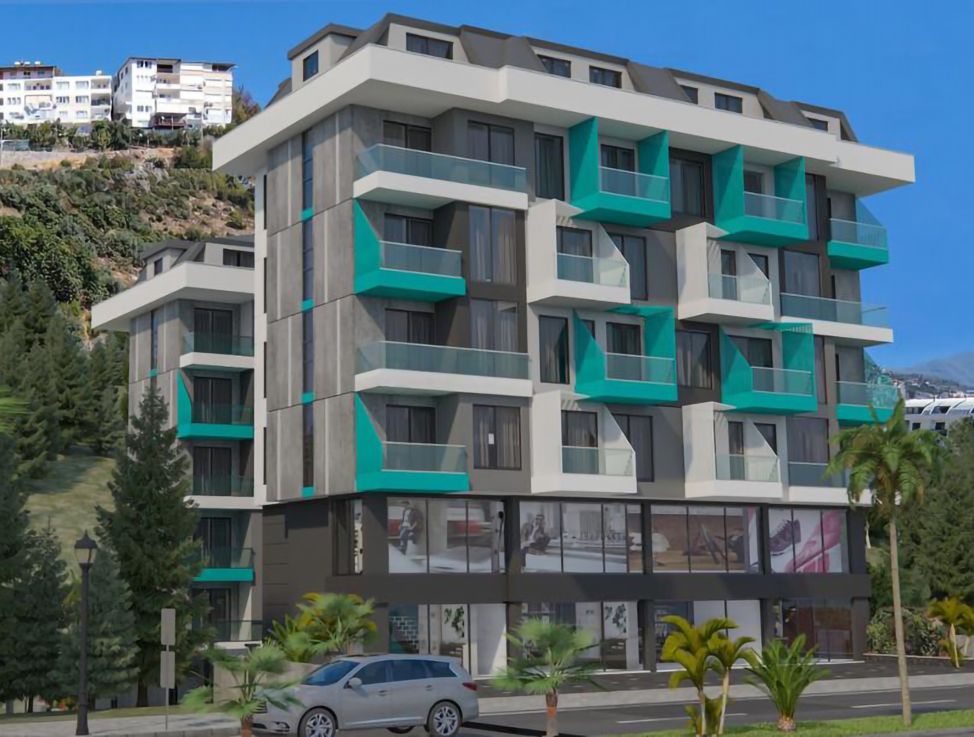 2+1 Wohnung mit Meerblick und Bergblick, Alanya Zentrum