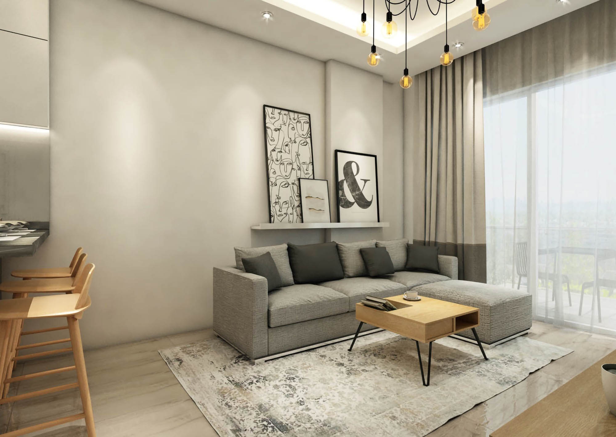 2+1 Wohnung mit Meerblick und Bergblick, Alanya Zentrum