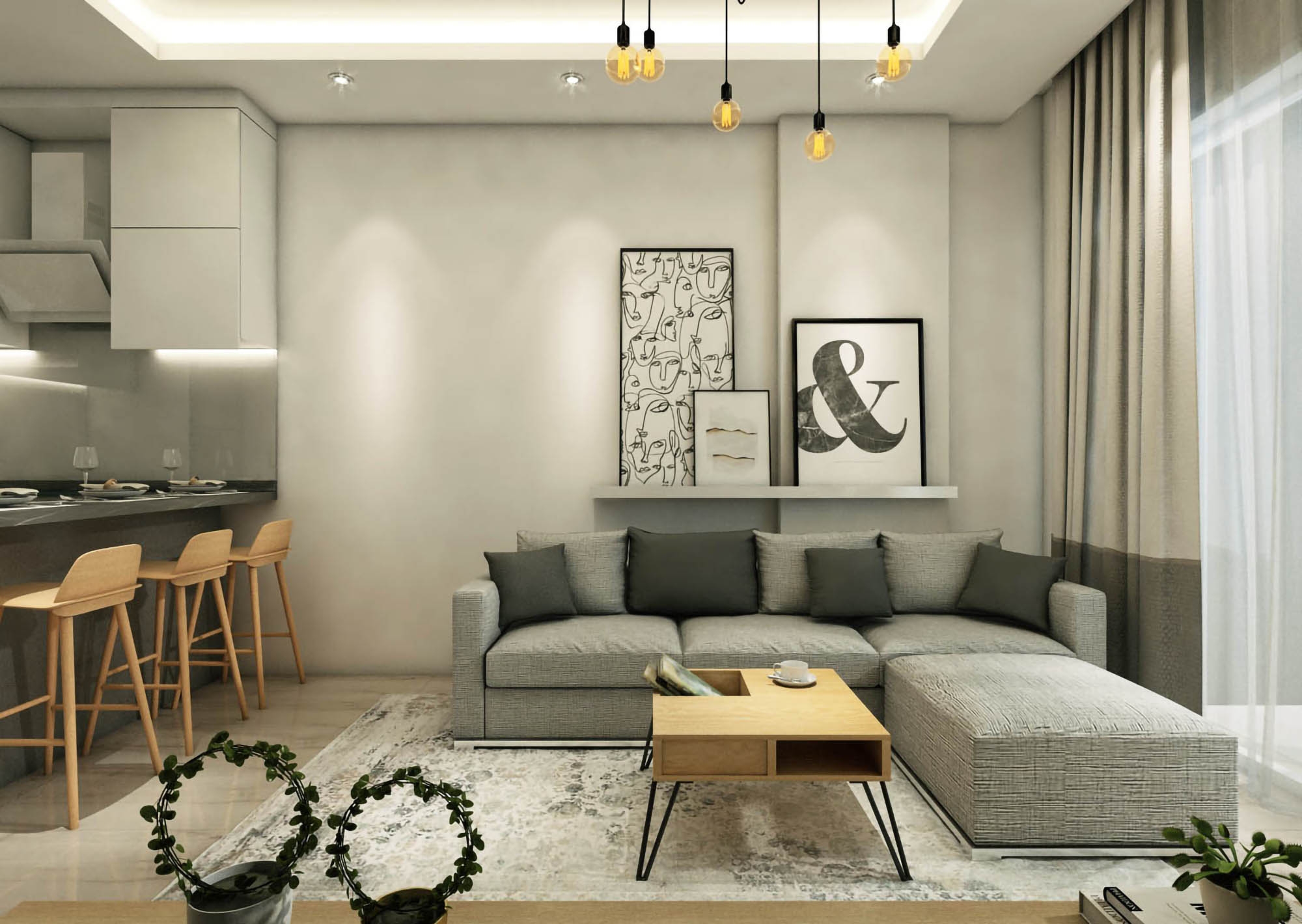 2+1 Wohnung mit Meerblick und Bergblick, Alanya Zentrum