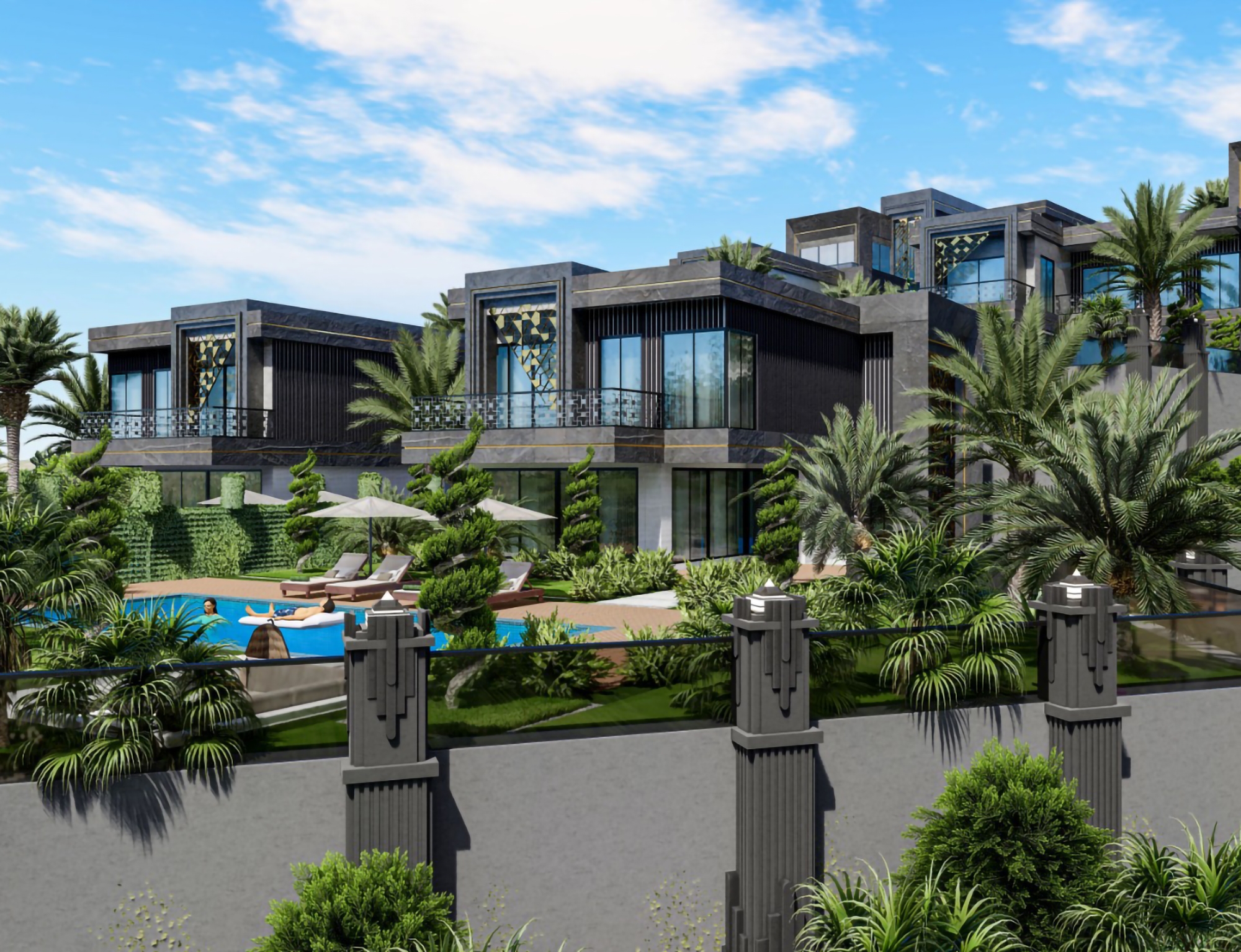 Luxuriöse 4+1 Villa mit atemberaubendem Blick, Alanya - Kargicak