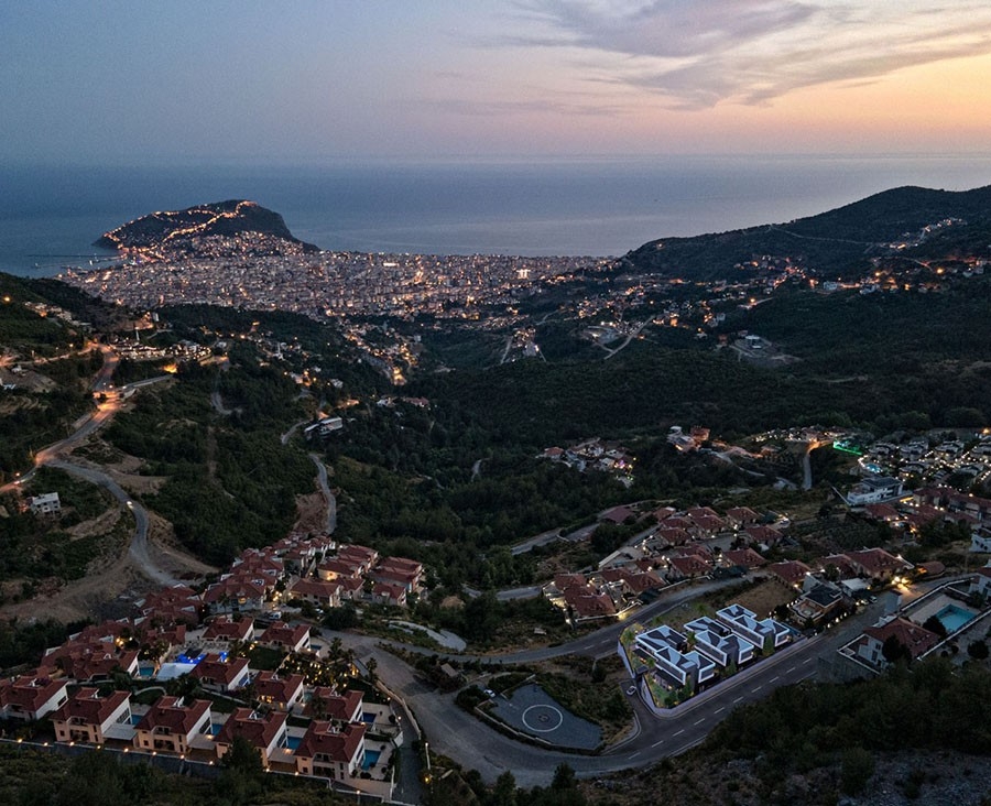 Ylellinen 4+1 Huvila upeilla näkymillä, Alanya-Bektas