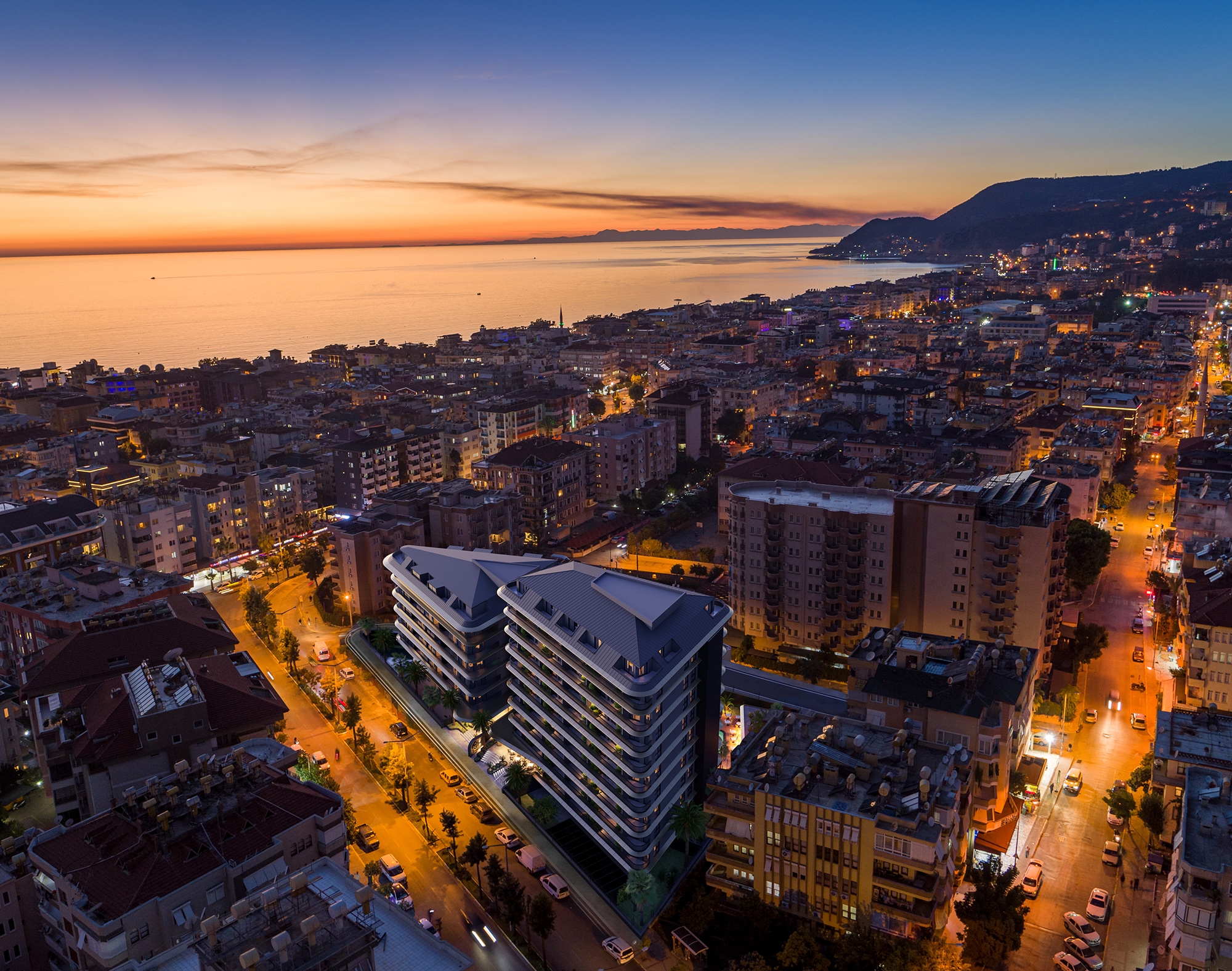 Luksus 1+1 Lejlighed med Bjergudsigt i Alanya Centrum