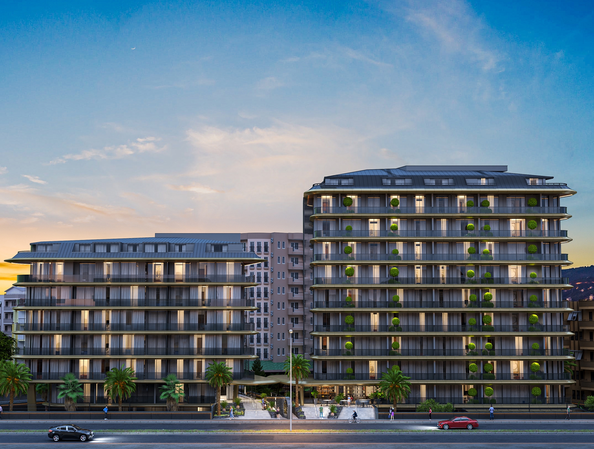 Luksus 1+1 Lejlighed med Bjergudsigt i Alanya Centrum