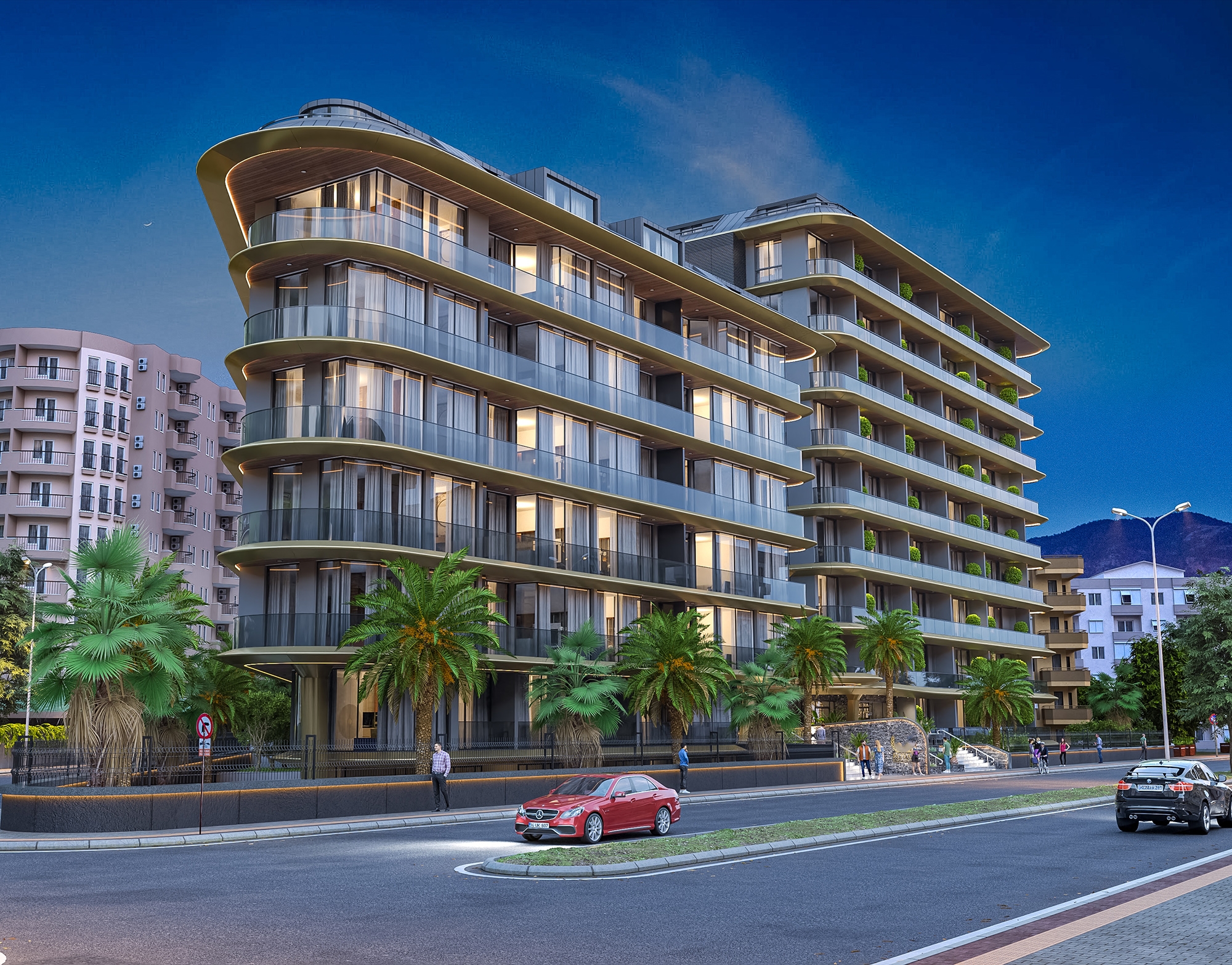 Luksus 1+1 Lejlighed med Bjergudsigt i Alanya Centrum