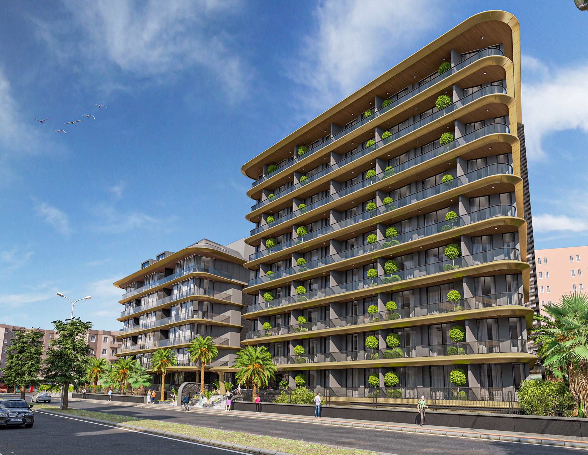 Luksus 1+1 Lejlighed med Bjergudsigt i Alanya Centrum
