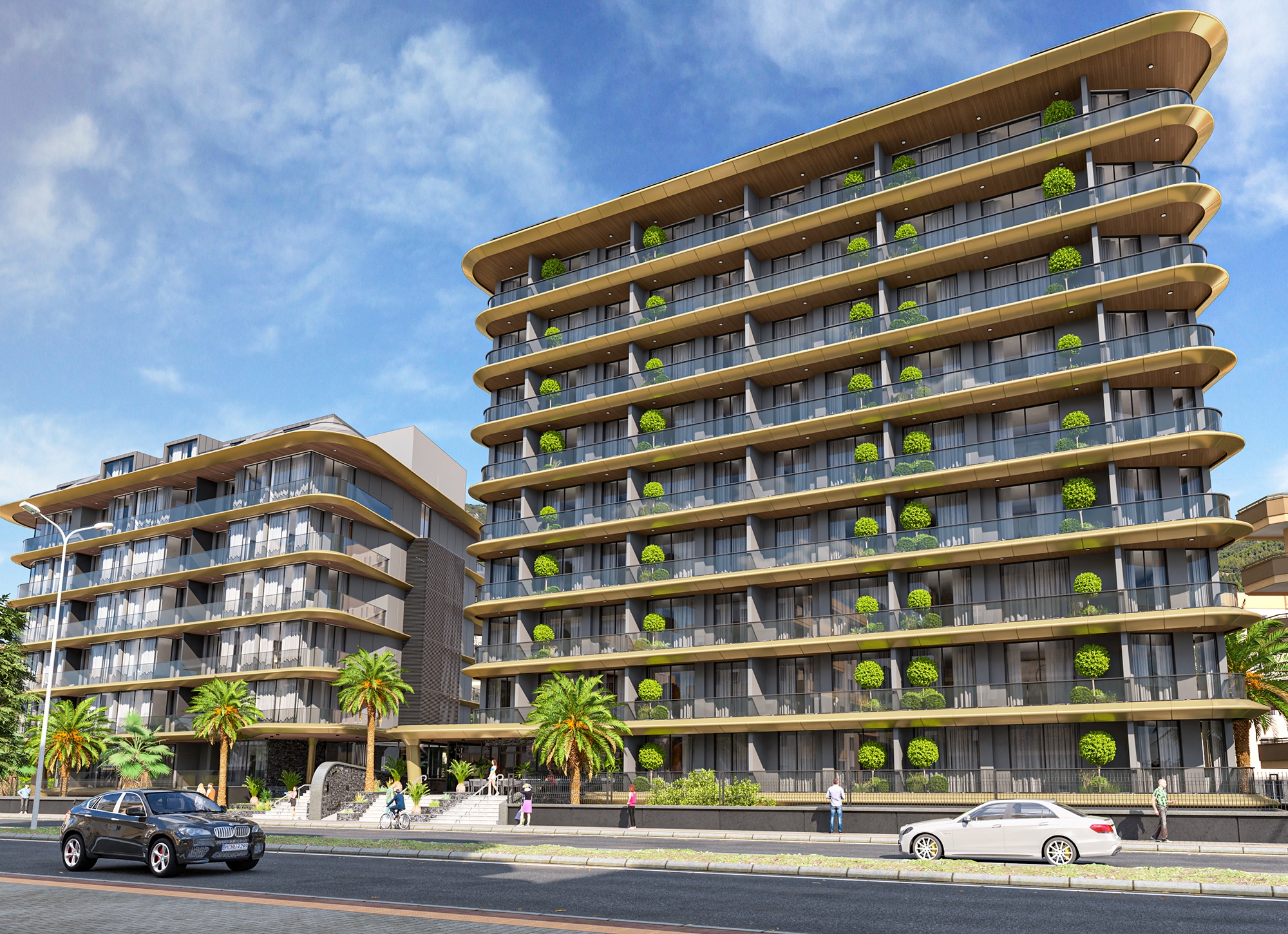 Luksus 1+1 Lejlighed med Bjergudsigt i Alanya Centrum
