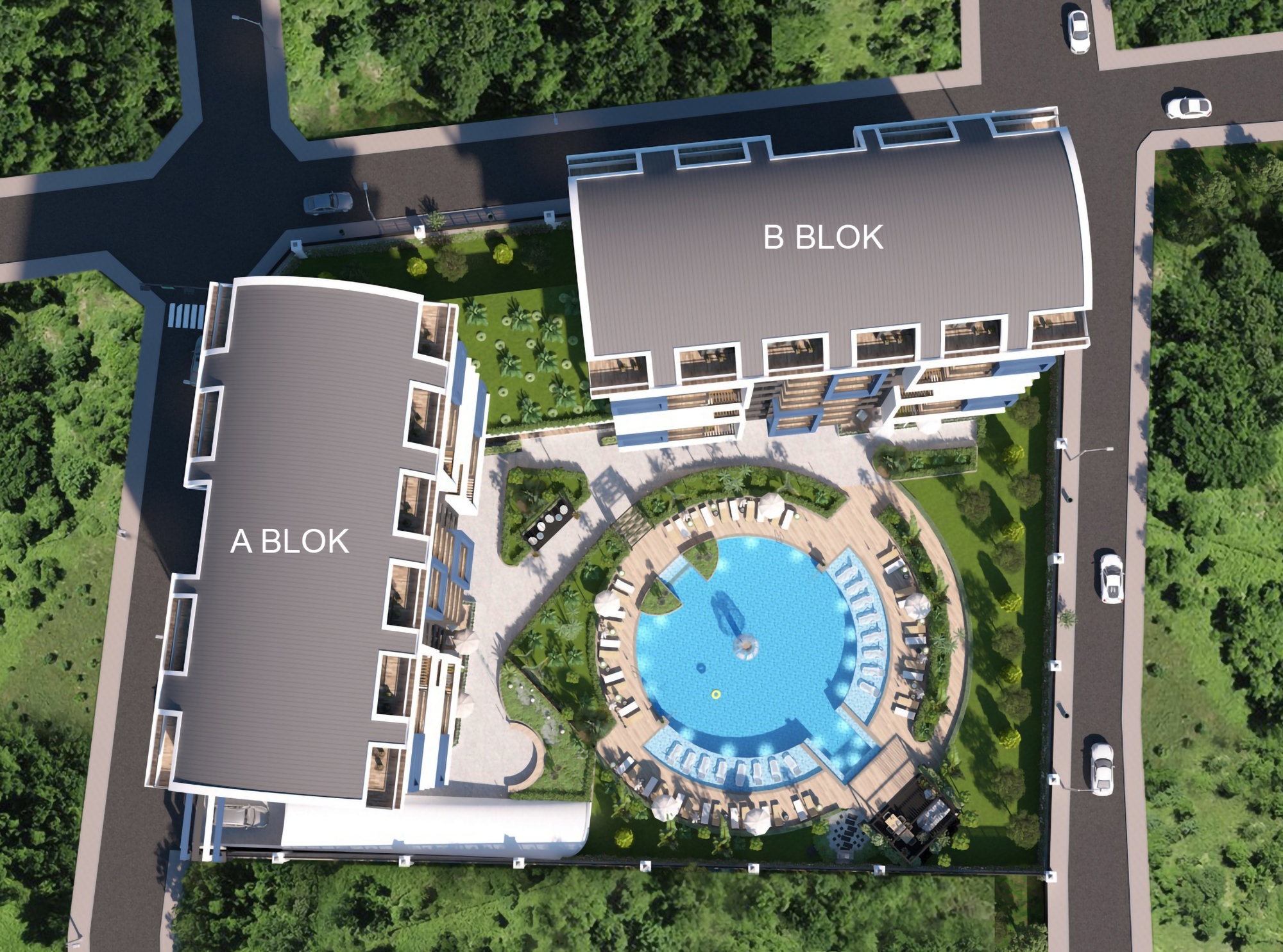 Luxuriöses 1+1 Apartment mit Meerblick und Burgblick, Alanya Zentrum