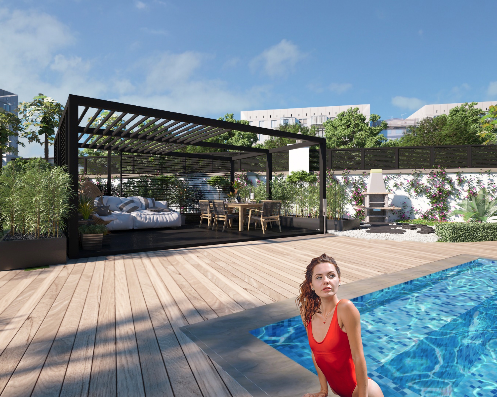 Luxuriöses 1+1 Apartment mit Meerblick und Burgblick, Alanya Zentrum