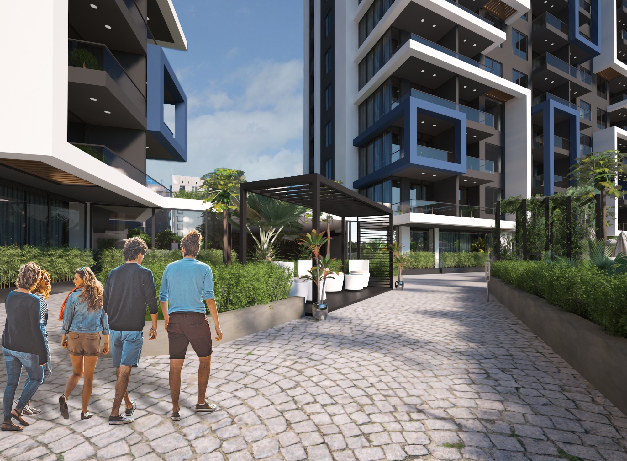 Luxuriöses 1+1 Apartment mit Meerblick und Burgblick, Alanya Zentrum
