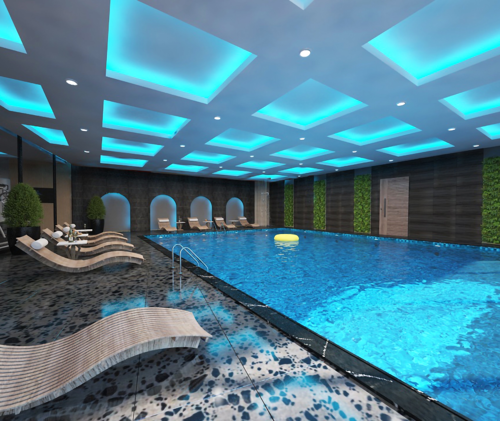 Luxuriöses 1+1 Apartment mit Meerblick und Burgblick, Alanya Zentrum