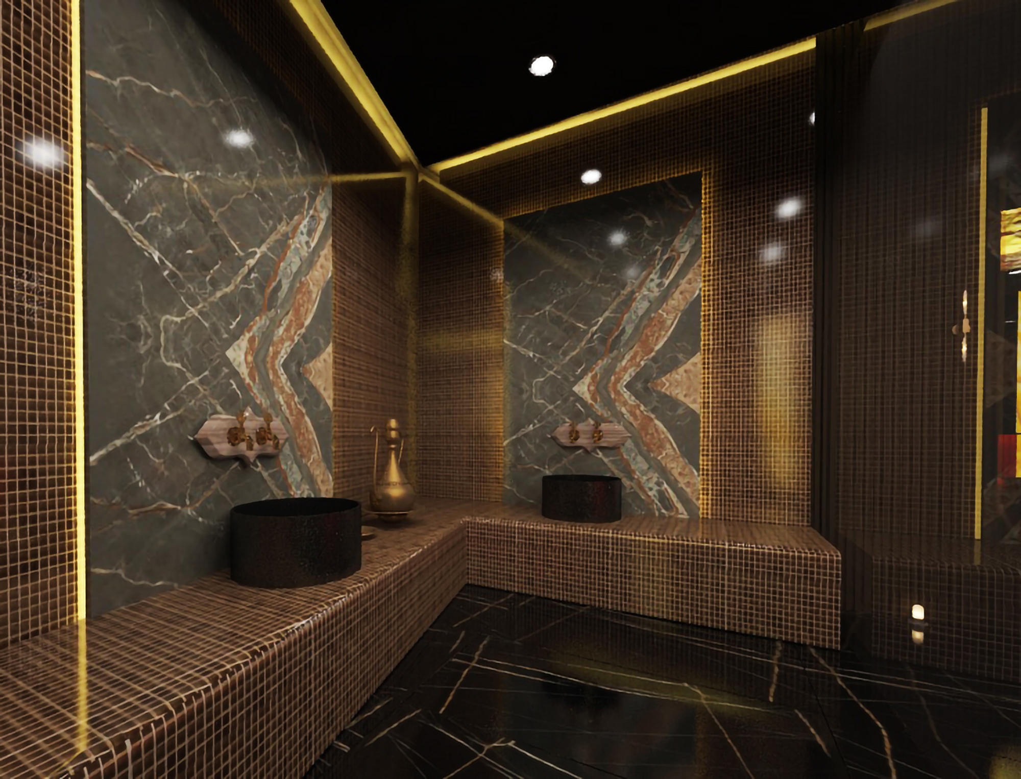 Luxuriöses 1+1 Apartment mit Meerblick und Burgblick, Alanya Zentrum