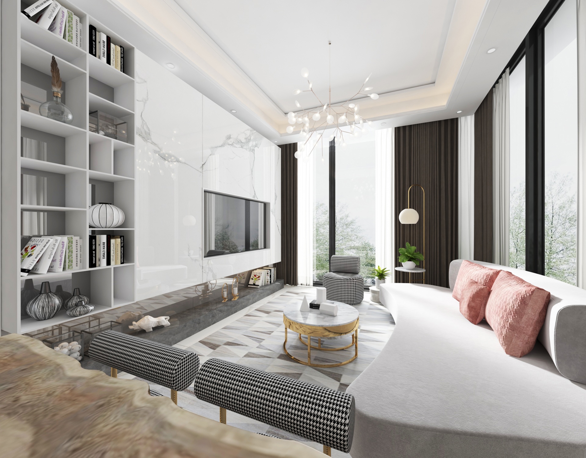 Luxuriöses 1+1 Apartment mit Meerblick und Burgblick, Alanya Zentrum