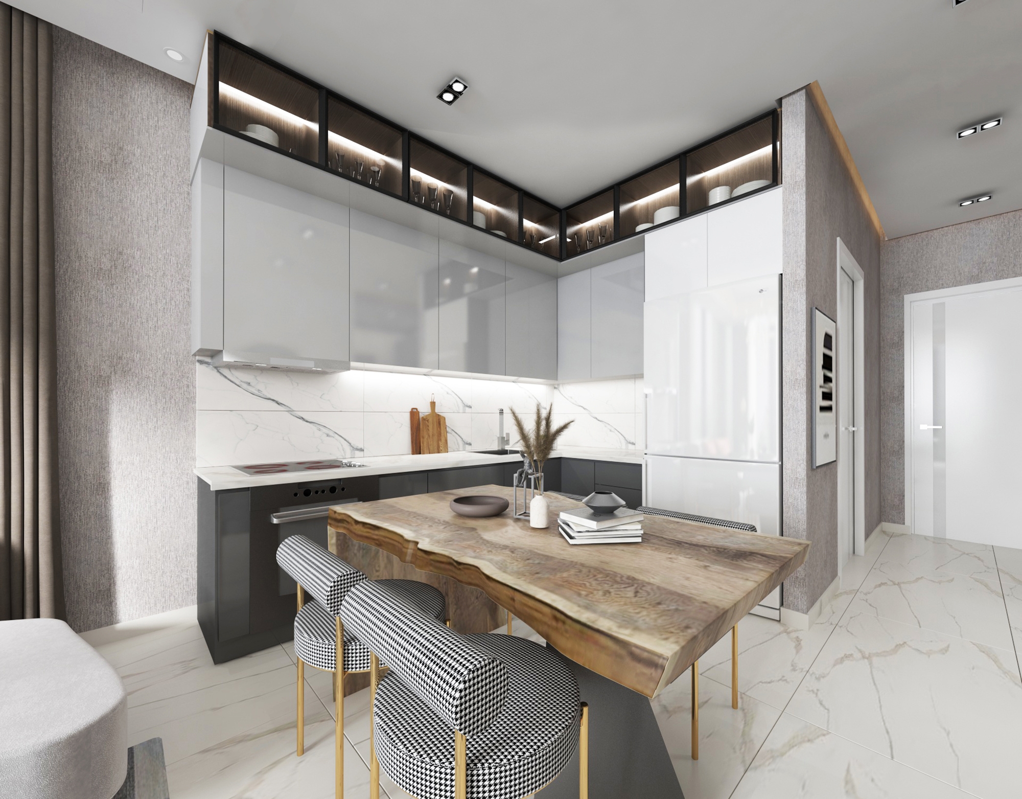 Luxuriöses 1+1 Apartment mit Meerblick und Burgblick, Alanya Zentrum