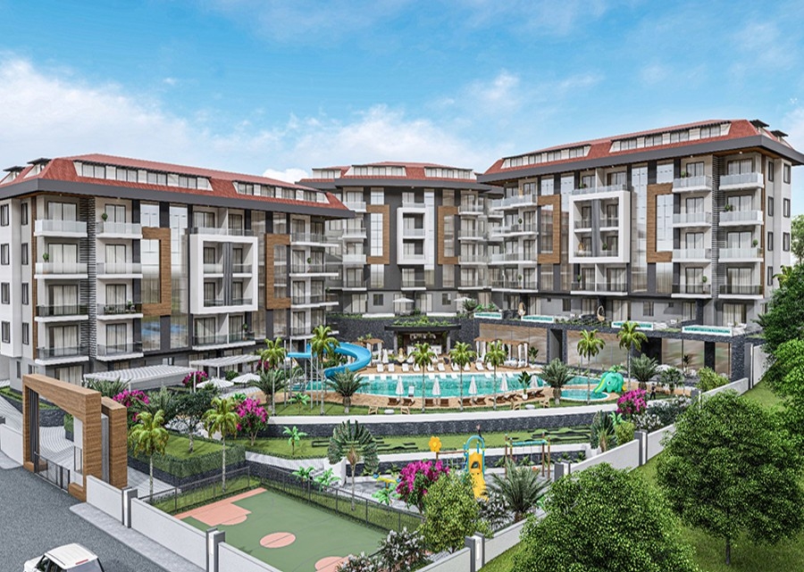 Luxury 1+1 Apartment with Sea and Mountain Views, Alanya - Kestel