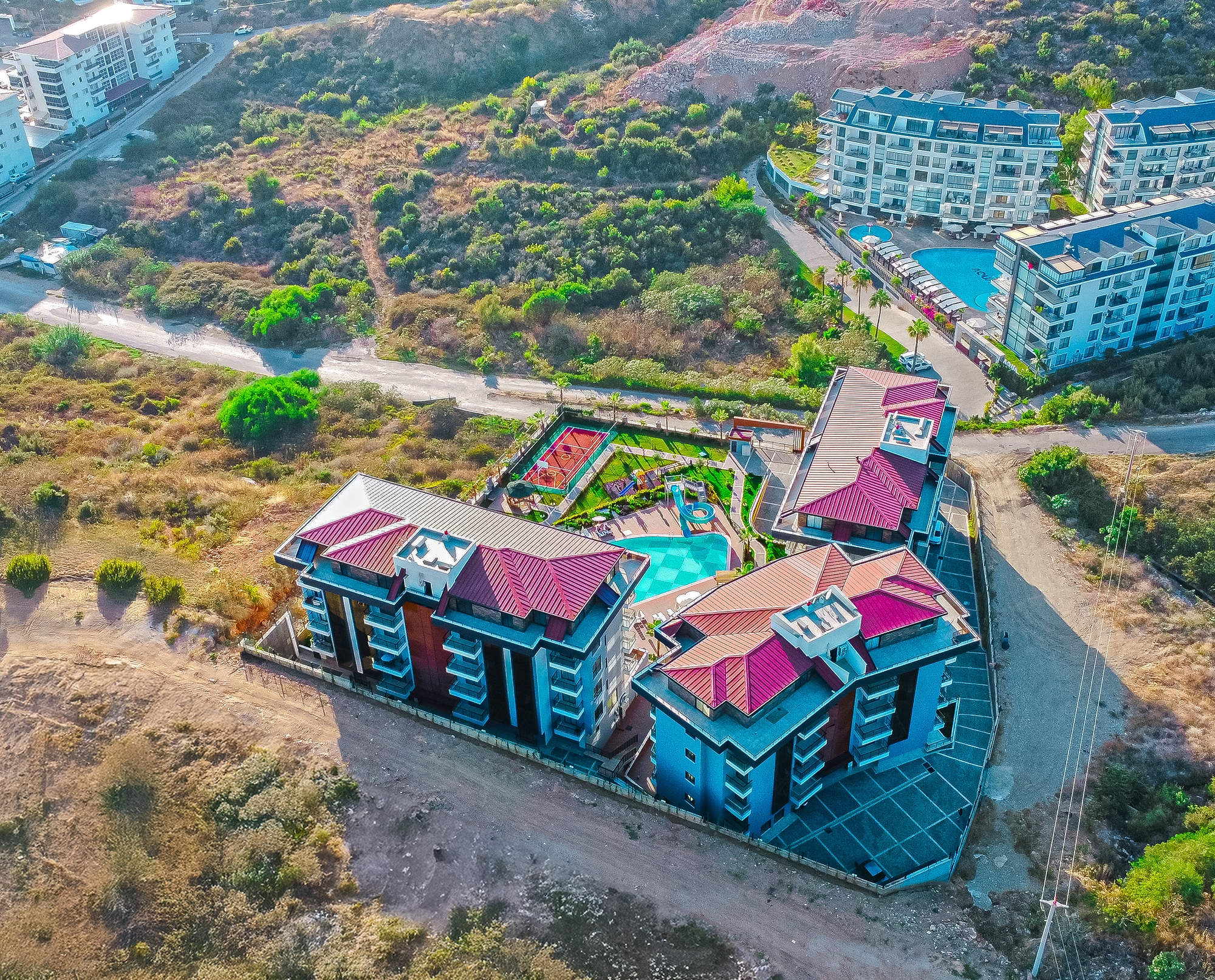 Luxuriöses 1+1 Apartment mit Meerblick und Bergblick, Alanya - Kestel
