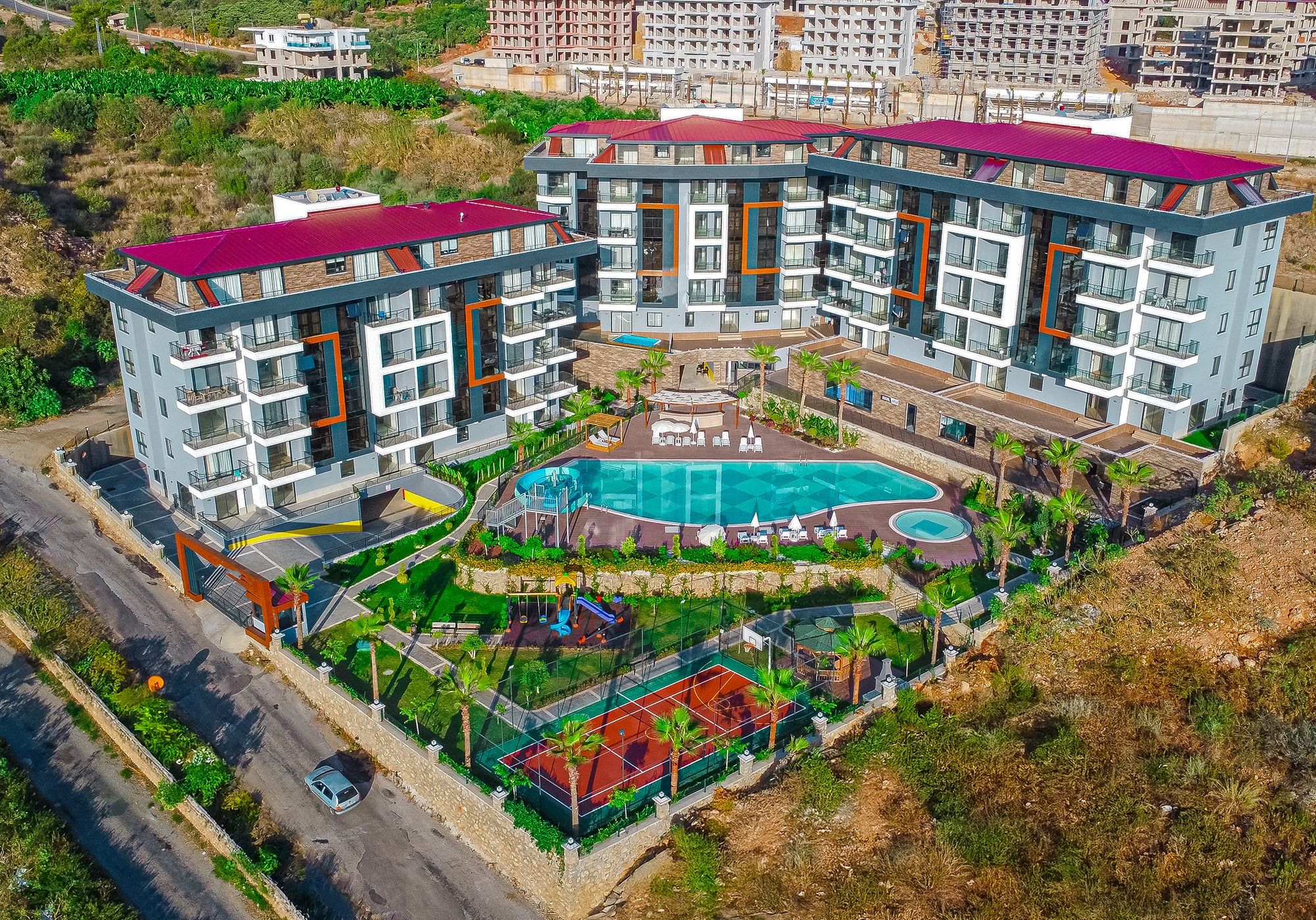 Luxuriöses 1+1 Apartment mit Meerblick und Bergblick, Alanya - Kestel