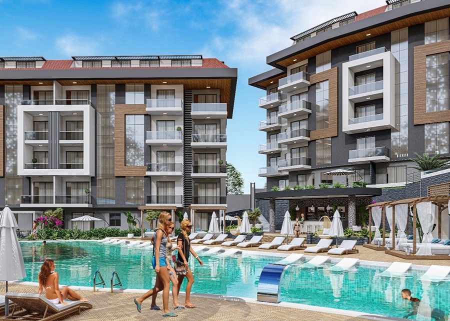 Luxury 1+1 Apartment with Sea and Mountain Views, Alanya - Kestel