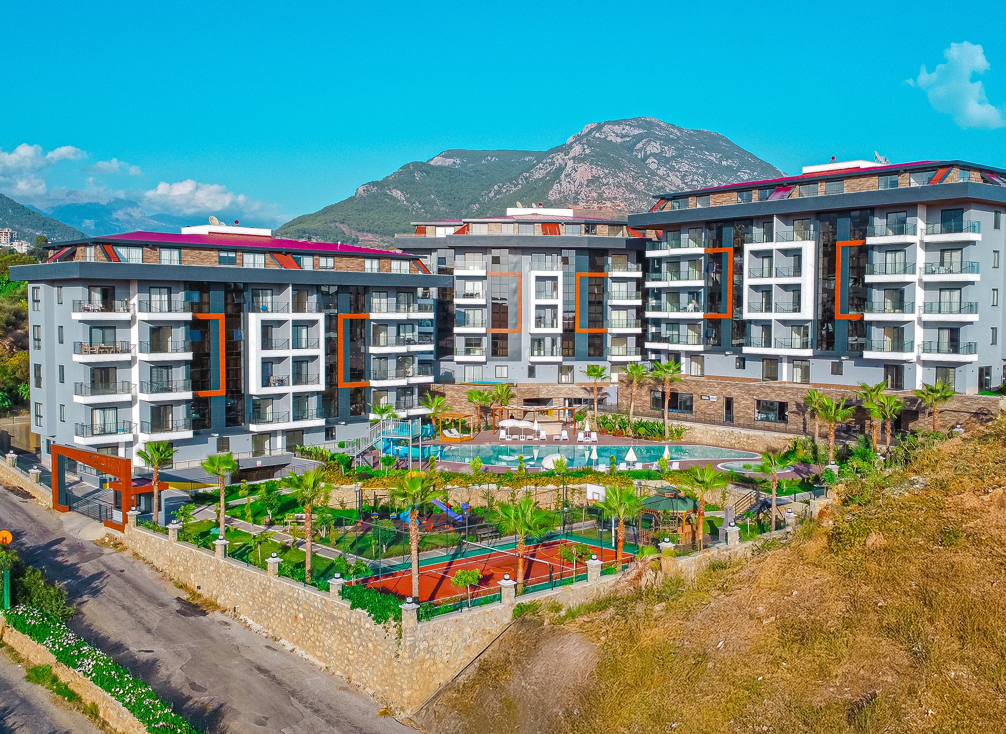 Luxuriöses 1+1 Apartment mit Meerblick und Bergblick, Alanya - Kestel