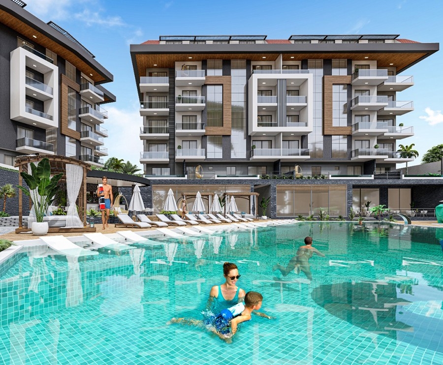 Luxury 1+1 Apartment with Sea and Mountain Views, Alanya - Kestel