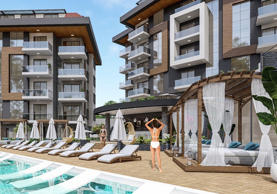 Luxury 1+1 Apartment with Sea and Mountain Views, Alanya - Kestel