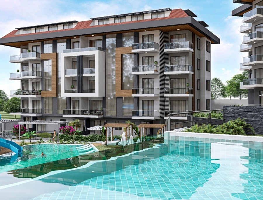 Luxury 1+1 Apartment with Sea and Mountain Views, Alanya - Kestel