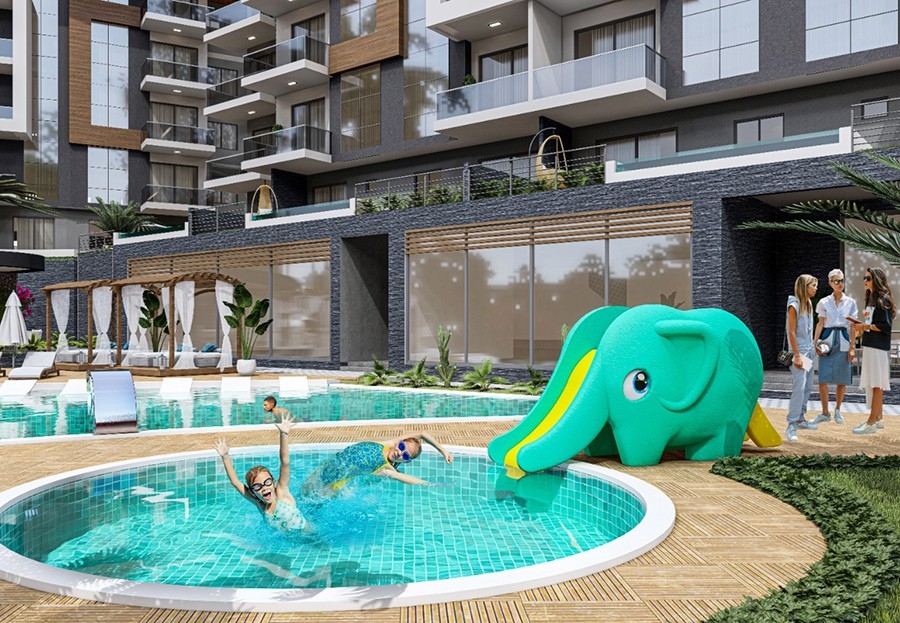 Luxury 1+1 Apartment with Sea and Mountain Views, Alanya - Kestel