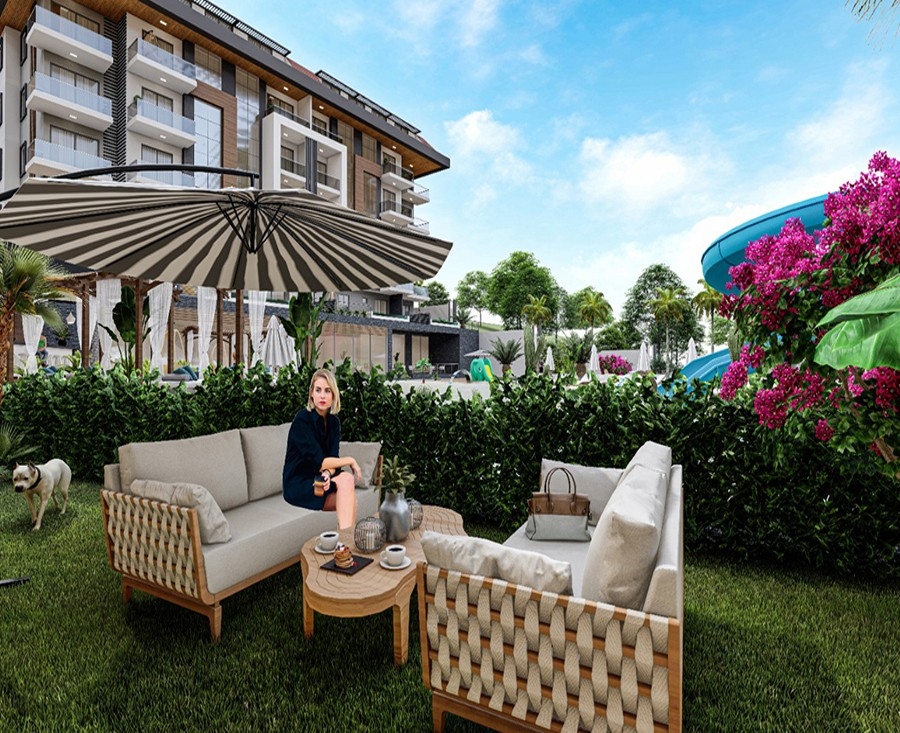 Luxury 1+1 Apartment with Sea and Mountain Views, Alanya - Kestel