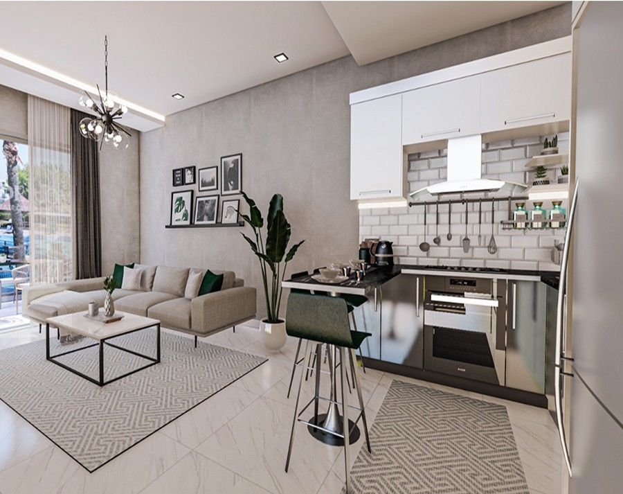 Luxury 1+1 Apartment with Sea and Mountain Views, Alanya - Kestel