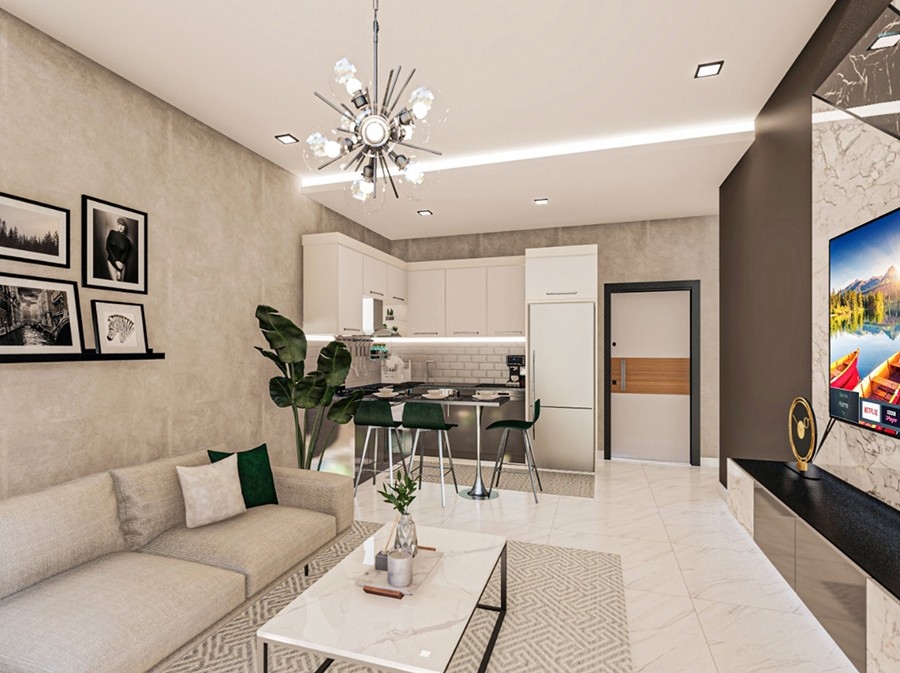 Luxury 1+1 Apartment with Sea and Mountain Views, Alanya - Kestel