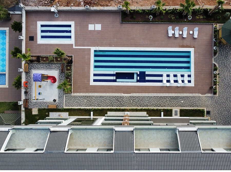 Moderni 2+1 asunto vuorinäköalalla Oba, Alanya