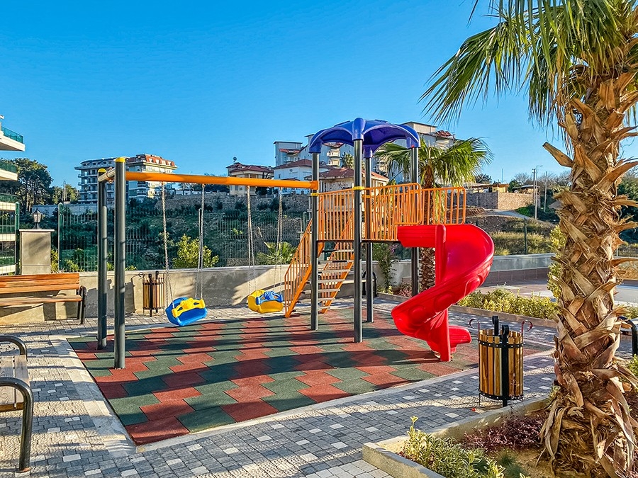 Moderni 2+1 asunto vuorinäköalalla Oba, Alanya
