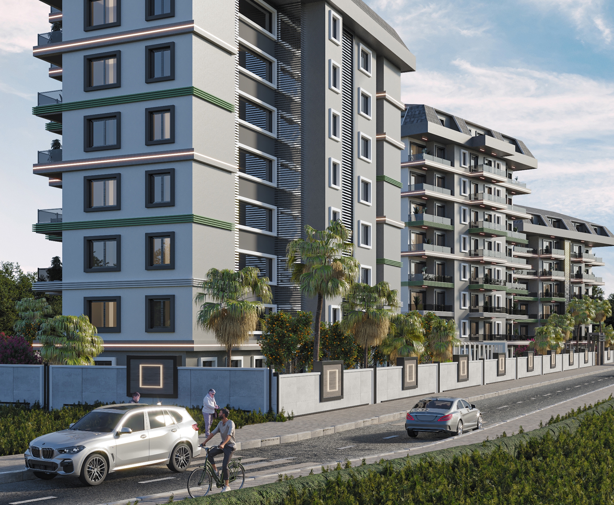 Luksuriøs 2+1 leilighet med sjø- og fjellutsikt, Alanya - Avsallar