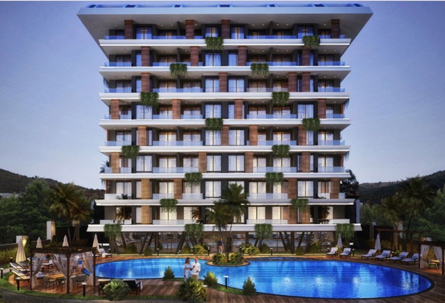 Forbløffende 1+1 Lejlighed med Hav- og Bjergudsigt, Alanya - Demirtas