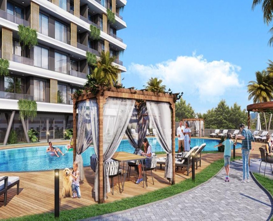 Forbløffende 1+1 Lejlighed med Hav- og Bjergudsigt, Alanya - Demirtas