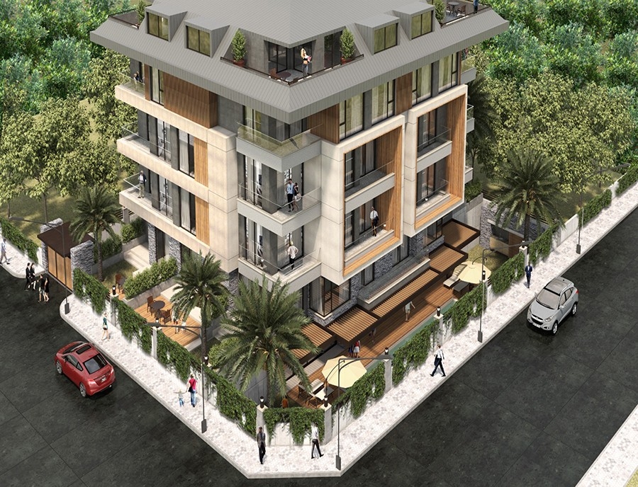 Luxury 1+1 Apartment with Mountain View in Oba, Alanya