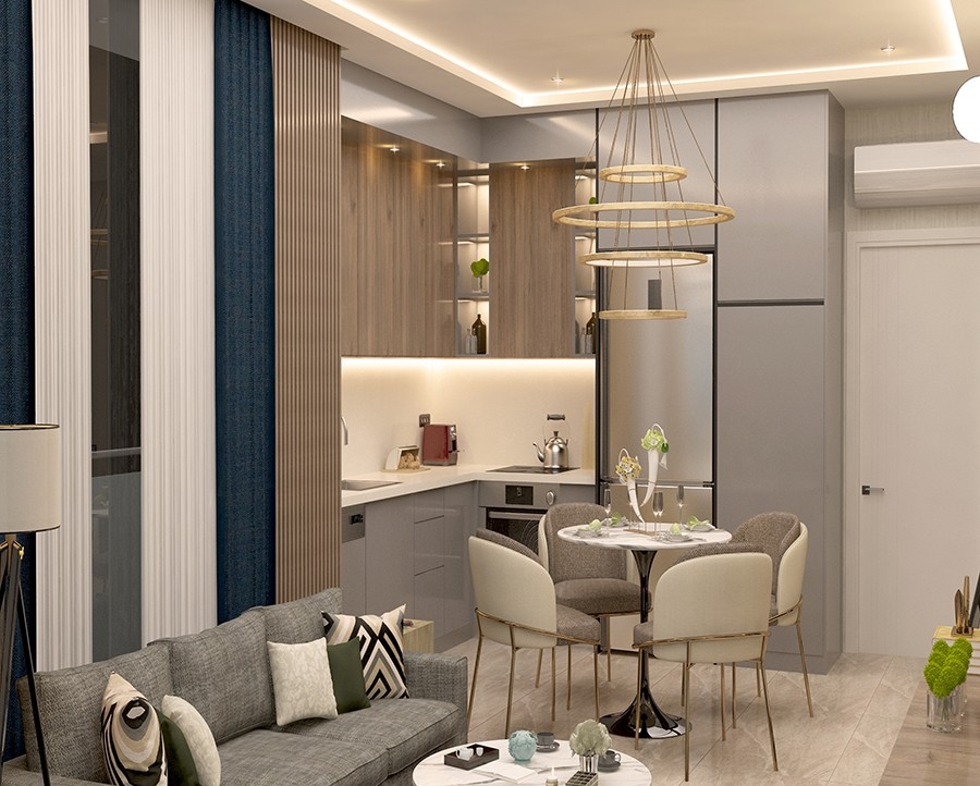 Luxury 1+1 Apartment with Mountain View in Oba, Alanya