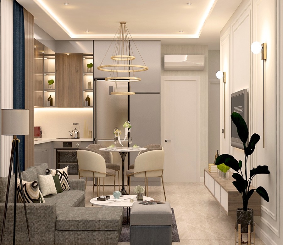 Luxury 1+1 Apartment with Mountain View in Oba, Alanya