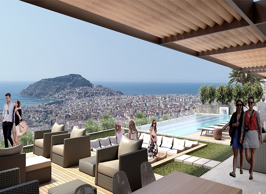 Brandnew project with amazing seaviews apartments in Alanya for sale