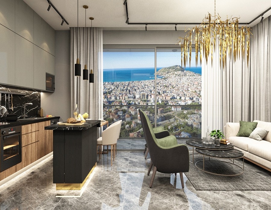 Brandnew project with amazing seaviews apartments in Alanya for sale