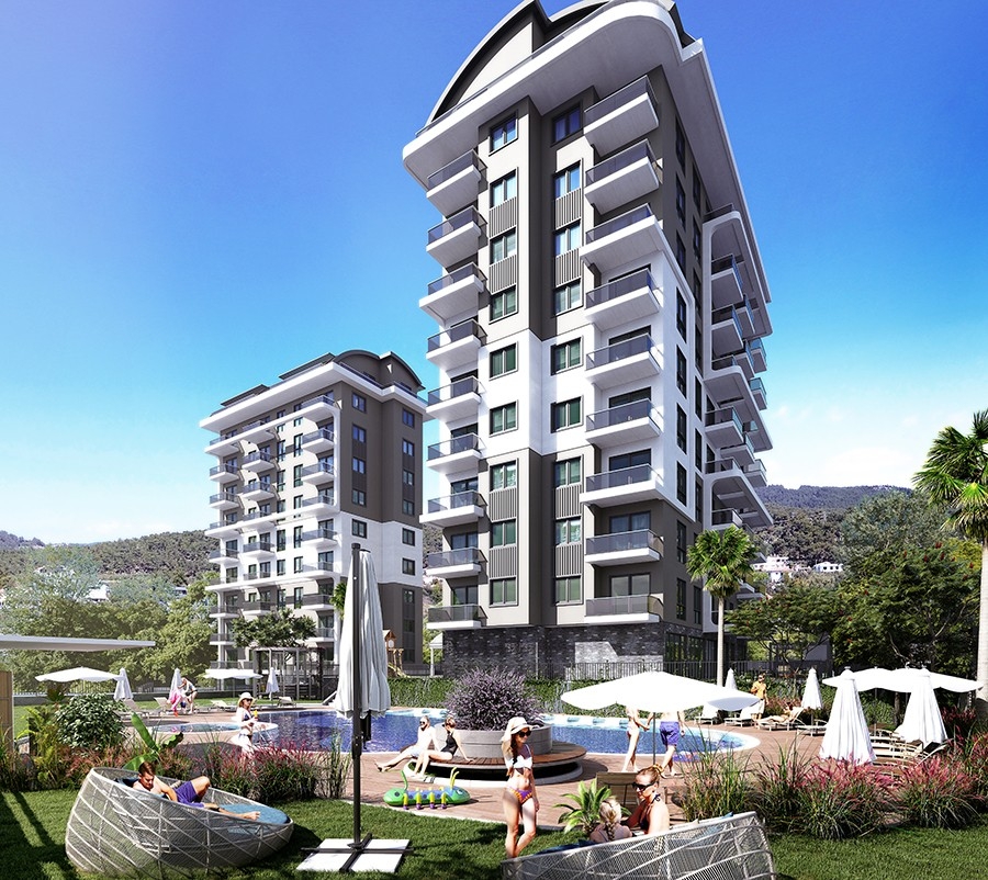 Affordable beautiful apartments in a new complex for sale in Alanya