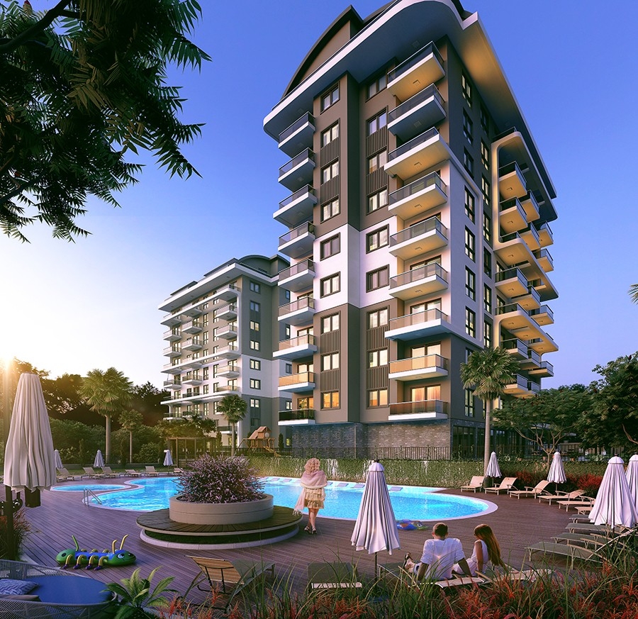 Affordable beautiful apartments in a new complex for sale in Alanya