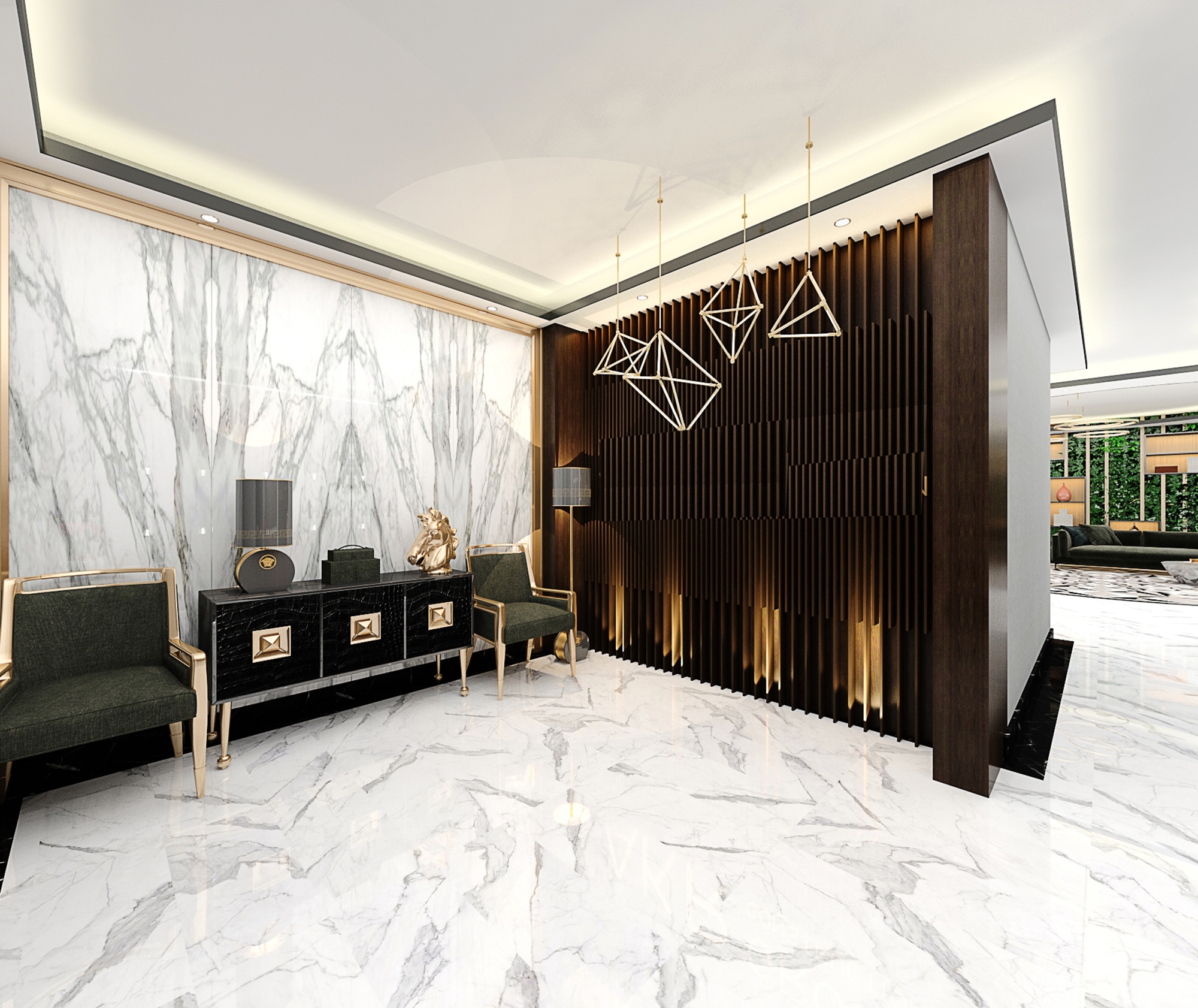 Luxuriöses 1+1 Apartment mit Meerblick und Bergblick in Alanya